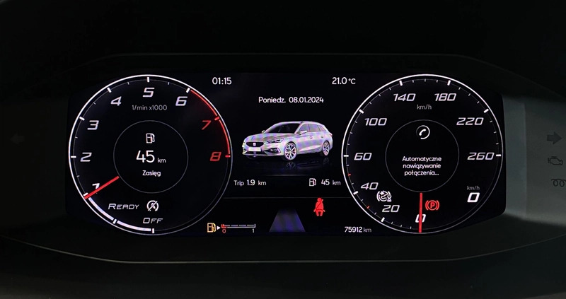 Seat Leon cena 78900 przebieg: 75900, rok produkcji 2021 z Frombork małe 232